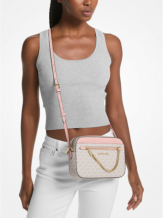 MICHAEL KORS Jet Set Large Chain Crossbody Bag In Blush Pink