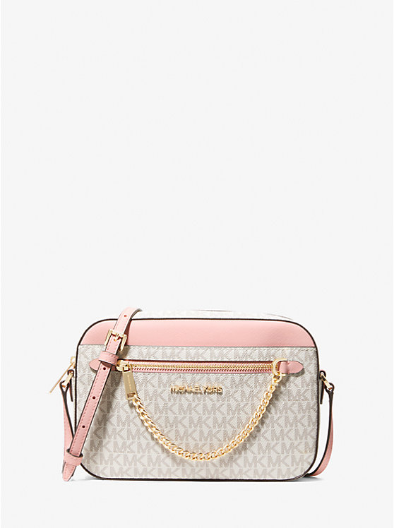 MICHAEL KORS Jet Set Large Chain Crossbody Bag In Blush Pink