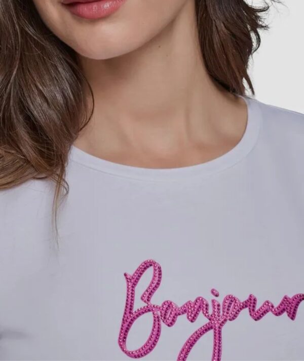 Karl Lagerfeld Bonjour Tee White/Pink Tshirt