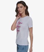 Karl Lagerfeld Bonjour Tee White/Pink Tshirt