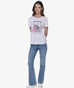 KARL LAGERFELD paris view tee in white tshirt