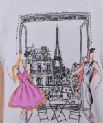 KARL LAGERFELD paris view tee in white tshirt