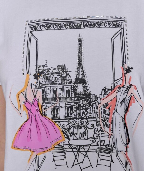 KARL LAGERFELD paris view tee in white tshirt