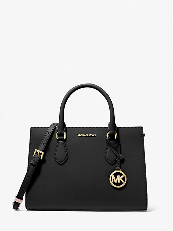 MICHAEL KORS Sheila Medium Satchel in Black