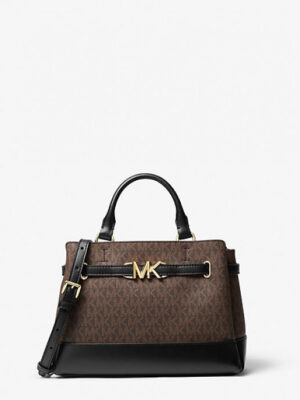 MICHAEL KORS Reed Belted Logo in Brown Black