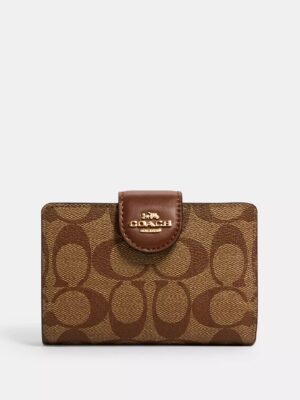 COACH Bifold Wallet in Signature Canvas Khaki