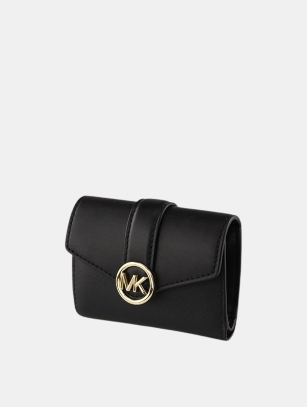 Michael Kors Carmen Medium Flap Wallet in Black