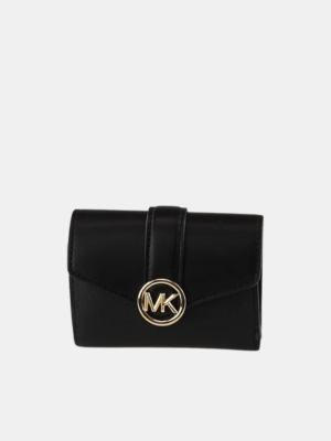 Michael Kors Carmen Medium Flap Wallet in Black