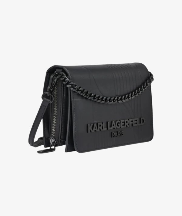 KARL LAGERFELD Lourdes Crossbody in Full Black