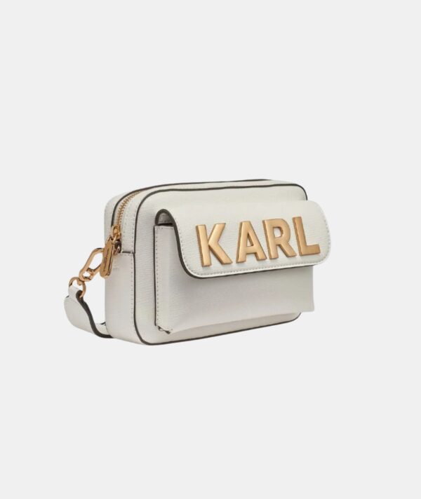 KARL LAGERFELD Maybelle Crossbody Bag With Airpod Case In Winter White