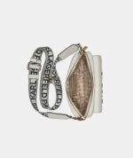 KARL LAGERFELD Maybelle Crossbody Bag With Airpod Case In Winter White