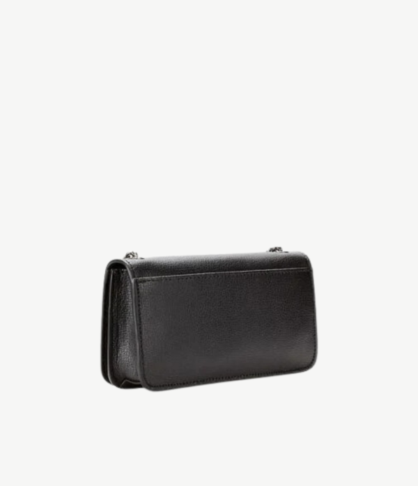 Karl Lagerfeld Paris Small Leather Shoulder bag with Chain in Black