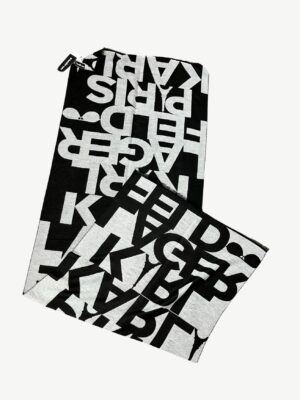 KARL LAGERFELD Scarf Letters In Black and White