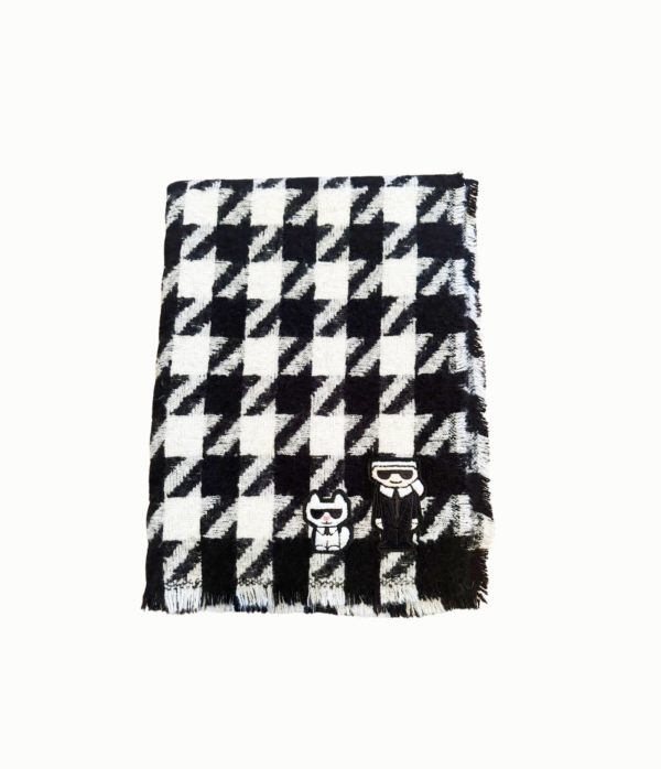 KARL LAGERFELD Scarf in Black and White