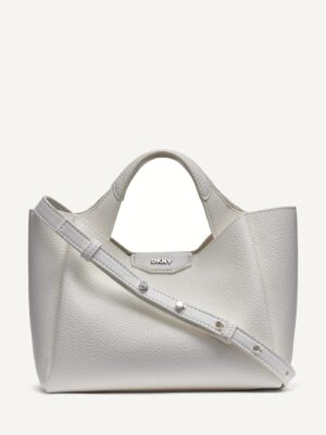 DKNY Small Willa Satchel & crossbody Bag in Snow White