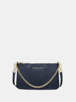 MICHAEL KORS Jet Set Medium Saffiano Leather Crossbody Bag in Navy Blue