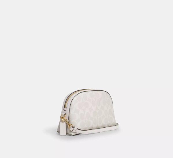 COACH Madi Dome Crossbody in Signature Canvas White