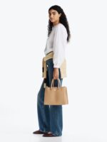 TOMMY HILFIGER Eternity Satchel Bag in Sandy Beige