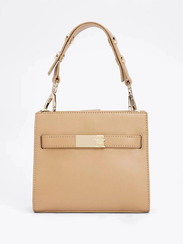 TOMMY HILFIGER Small Satchel and Crossbody Bag In Taupe