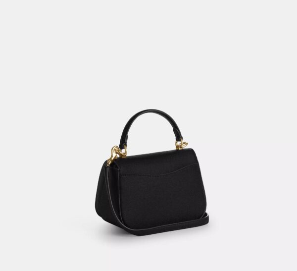COACH Lysa Top Handle Bag in Black Leather