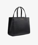 KARL LAGERFELD MAYBELLE SATCHEL BAG WITH CHOUPETTE CHARM in Black