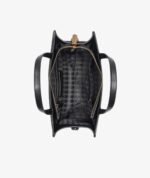 KARL LAGERFELD MAYBELLE SATCHEL BAG WITH CHOUPETTE CHARM in Black