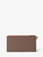 Michael Kors Large Signature Logo Wristlet in Brown