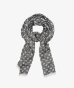 KARL LAGERFELD KARL ICON REVERSIBLE SCARF IN GREY