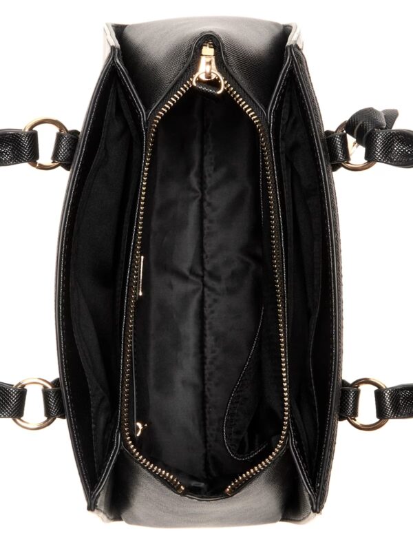 GUESS Kyrie Saffiano Satchel IN BLACK