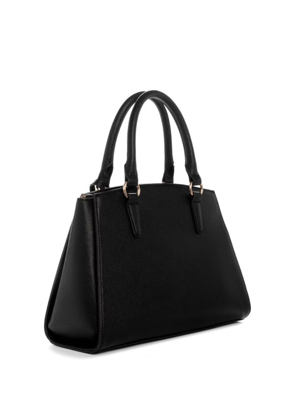 GUESS Kyrie Saffiano Satchel IN BLACK