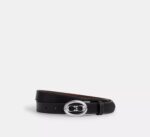 COACH LEATHER Cut-To-Size Belt WITH SILVER Buckle IN BLACK