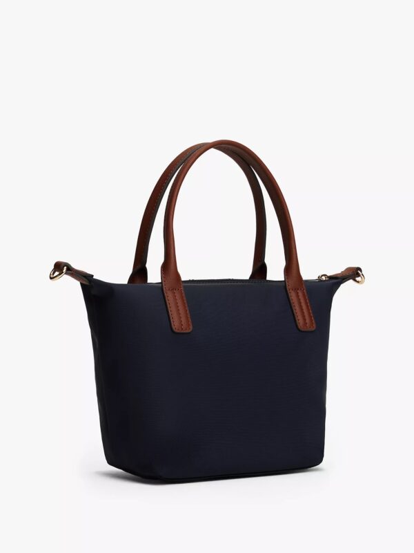 TOMMY HILFIGER Signature Stripe Mini Tote Bag IN NAVY BLUE