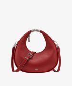 DKNY Margot Crescent Small Crossbody Bag in RUBY RED