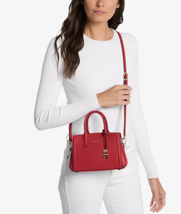 Michael Kors Laila Extra Small Leather Crossbody Bag IN CRIMSON