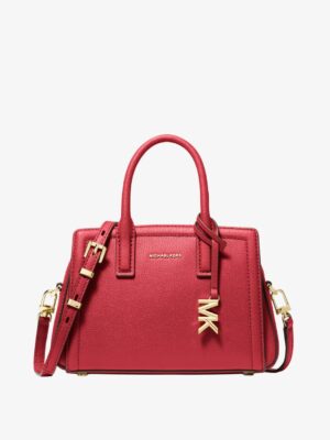 Michael Kors Laila Extra Small Leather Crossbody Bag IN CRIMSON