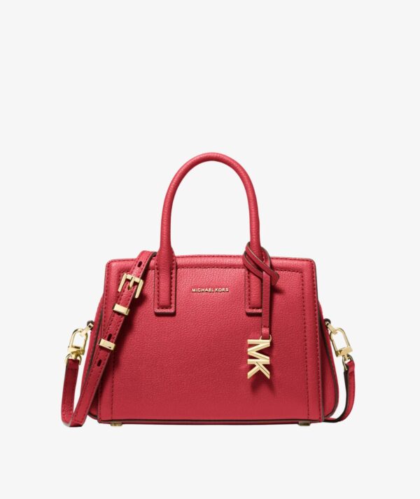 Michael Kors Laila Extra Small Leather Crossbody Bag IN CRIMSON