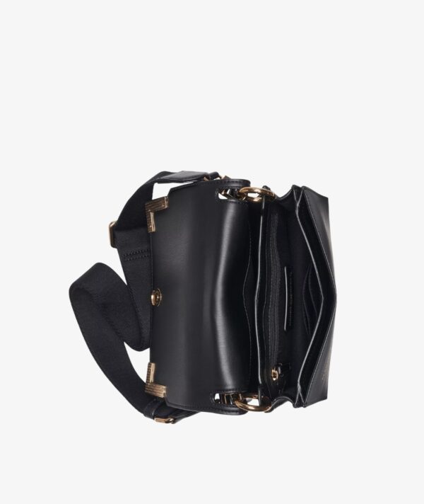 KARL LAGERFELD PARIS Camille leather Shoulder Handbag in black