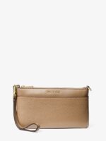 Michael Kors Medium Pebbled Leather Wristlet IN HUSK