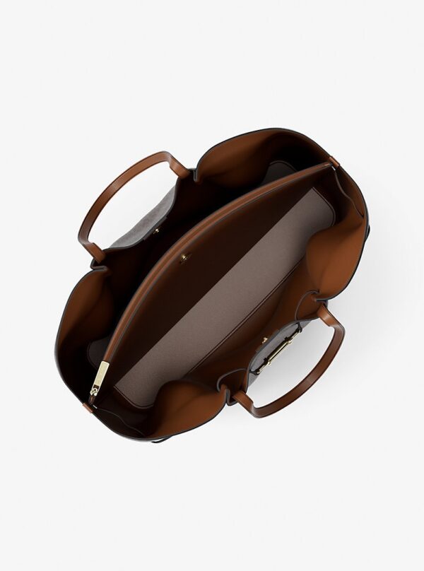 Michael Kors Carson Large Signature Logo Tote Bag in Brown