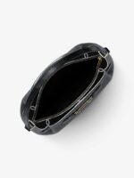 Michael Kors Carson Medium Pebbled Leather Convertible Bucket Crossbody Bag in Black