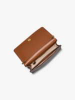 Michael Kors Jet Set Medium flap Signature Logo Crossbody Bag In BROWN