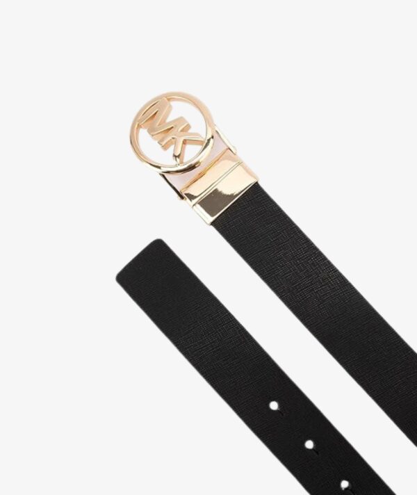 Michael Kors Reversible 2 IN 1 Logo and Smooth Belt IN BROWN AND BLACK