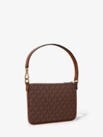 Michael Kors Small Signature Logo Convertible Wristlet in Brown