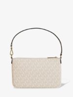 Michael Kors Small Signature Logo Convertible Wristlet in Vanilla