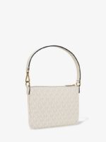 Michael Kors Small Signature Logo Convertible Wristlet in Vanilla