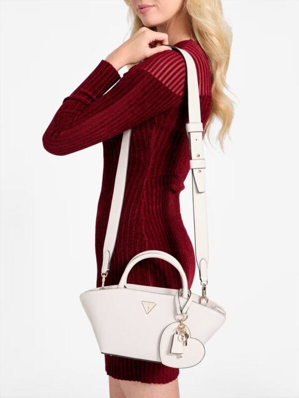 GUESS BOLENA MINI SATCHEL IN WHITE