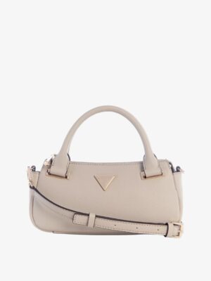 GUESS Evie Small Satchel Bag in Beige