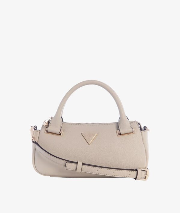 GUESS Evie Small Satchel Bag in Beige