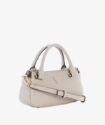 GUESS Evie Small Satchel Bag in Beige