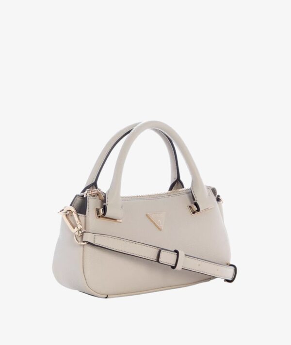 GUESS Evie Small Satchel Bag in Beige